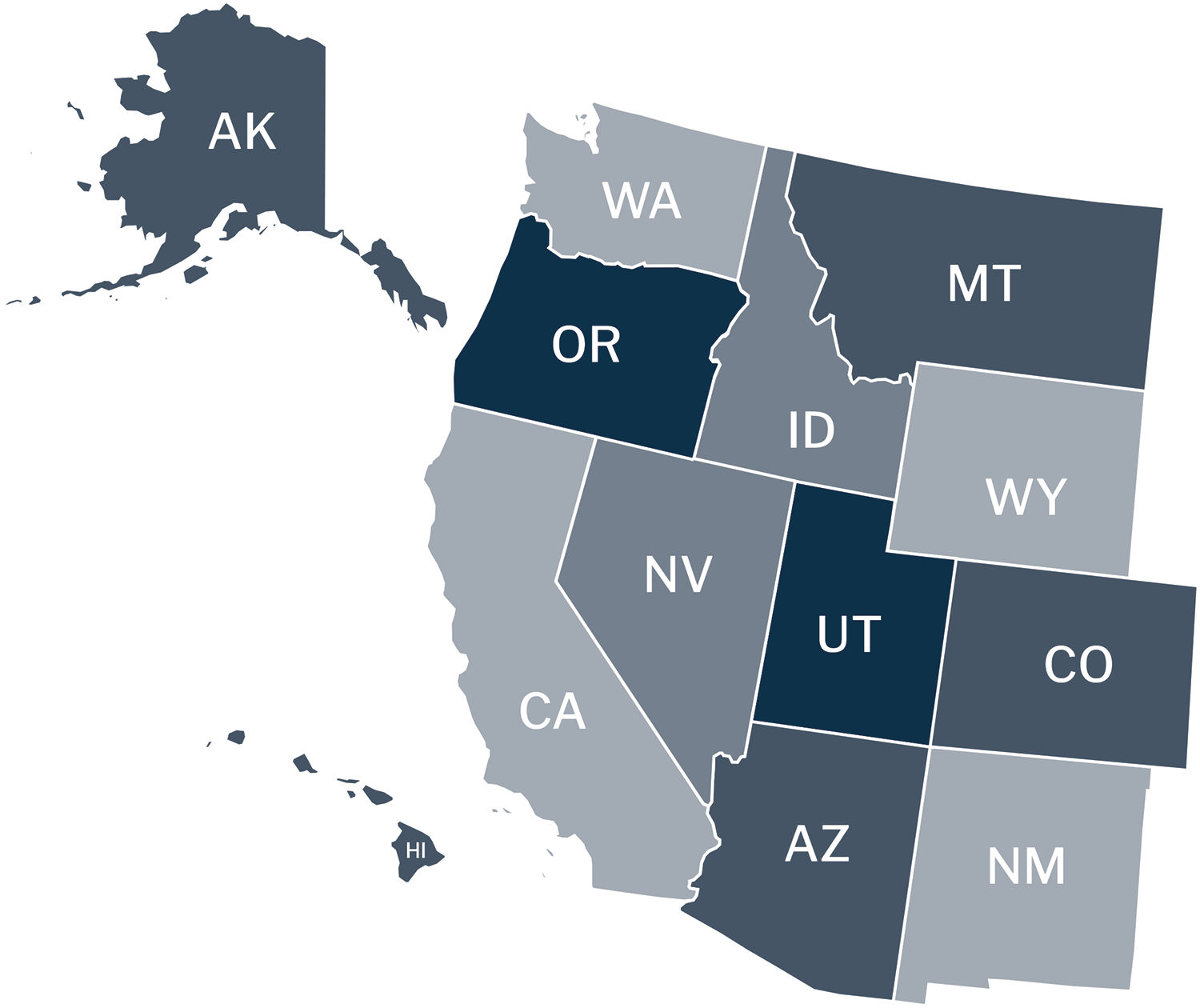 west coast map